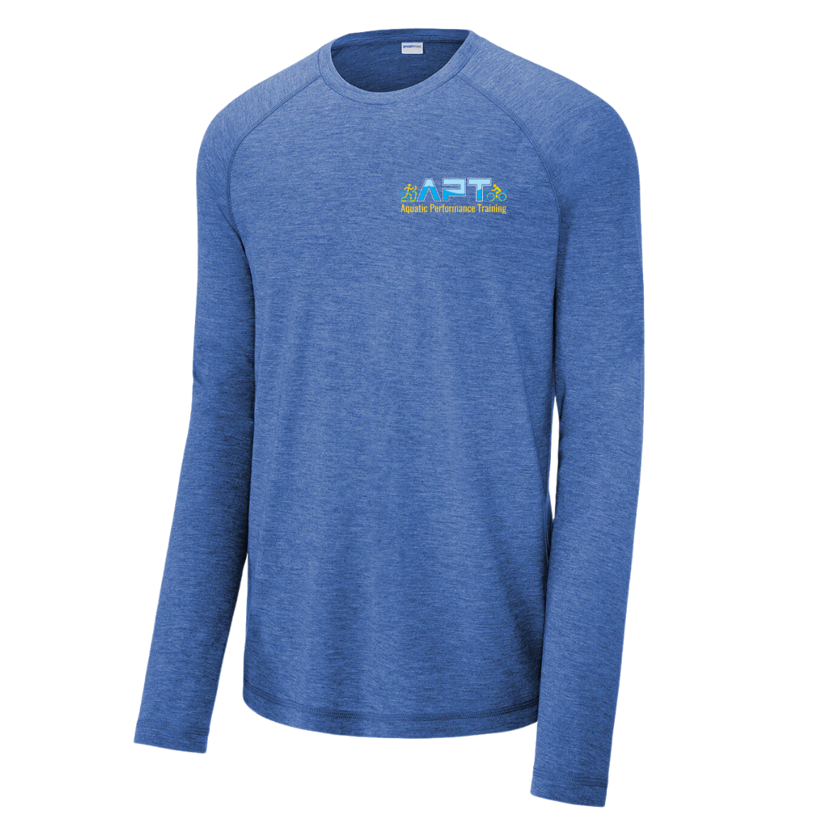 APT Mens - Longsleeve Tri-Blend Wicking Raglan Tee