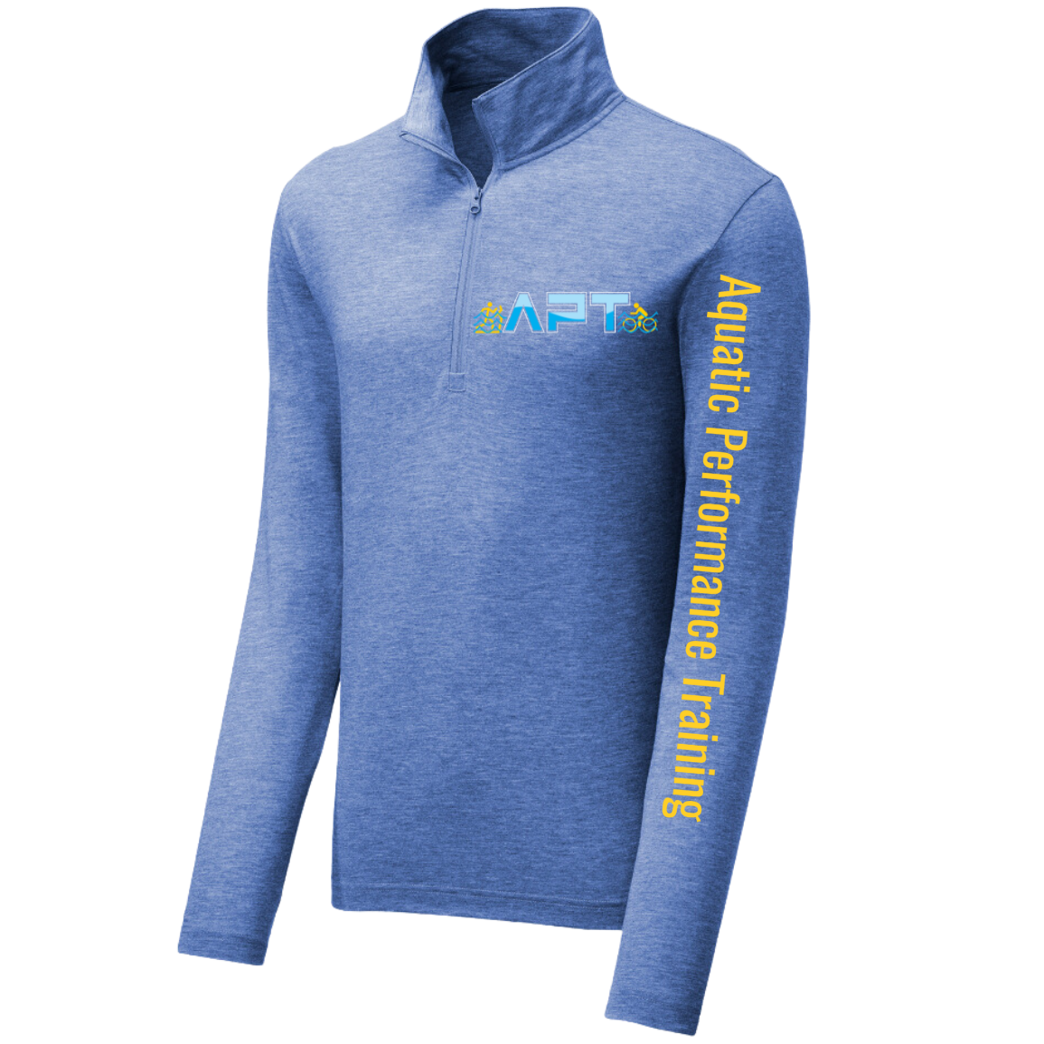 APT Mens - Tri-Blend Wicking 1/4 Zip Pullovers