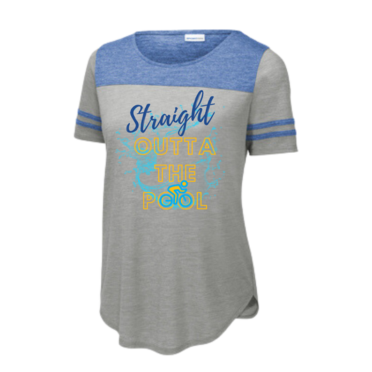 APT Ladies - Tri-Blend Wicking Fan Tee