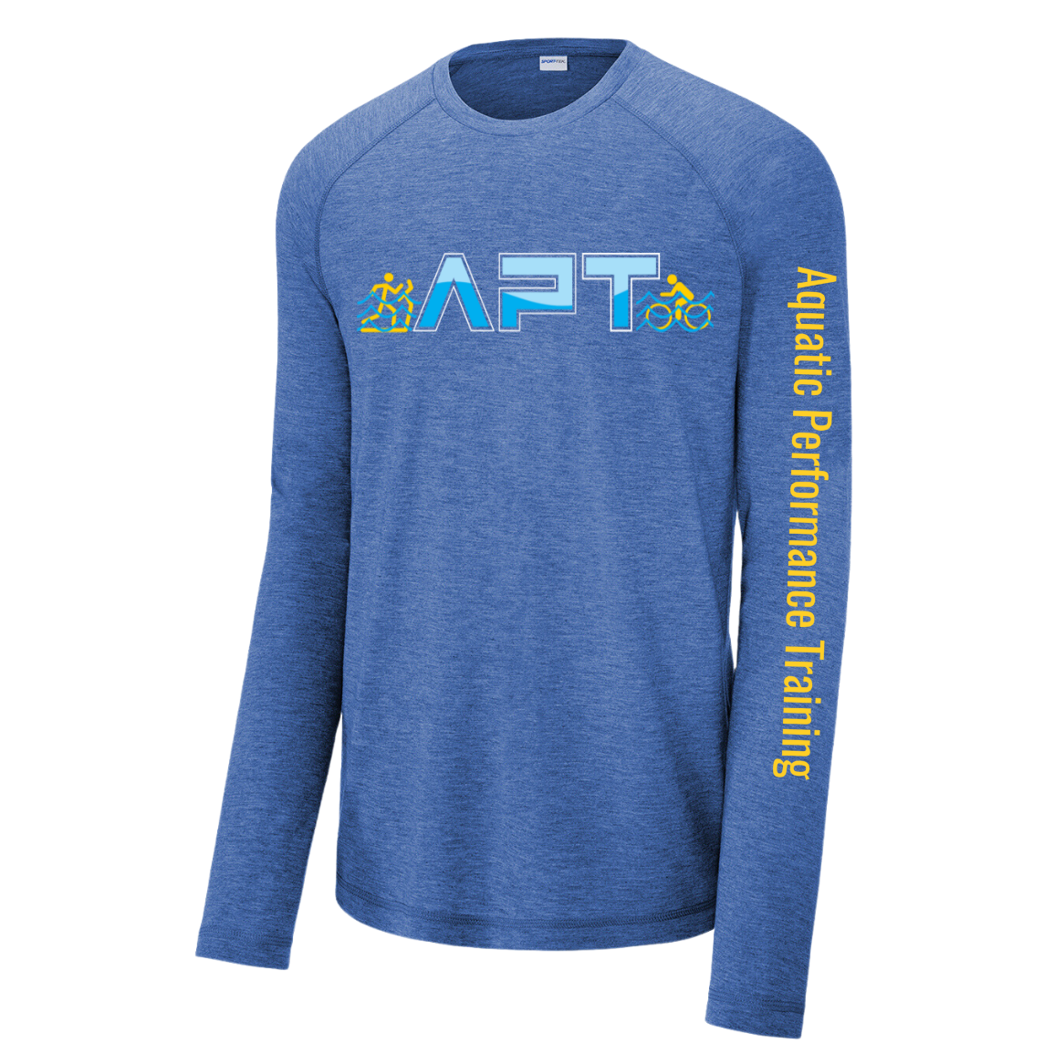 APT Mens - Longsleeve Tri-Blend Wicking Raglan Tee