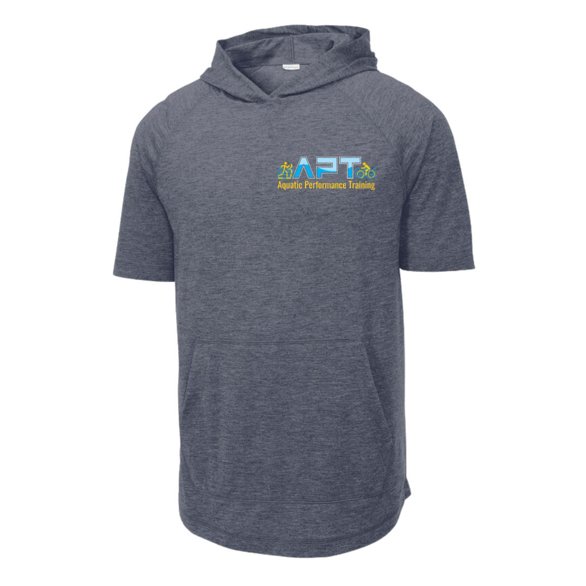 APT Mens - Tri-Blend Wicking Short Sleeve Hoodie