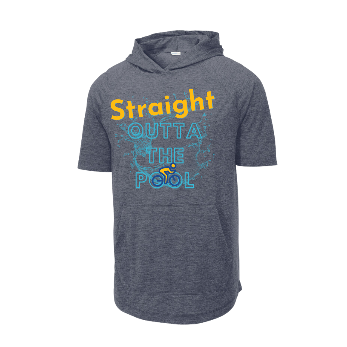APT Mens - Tri-Blend Wicking Short Sleeve Hoodie